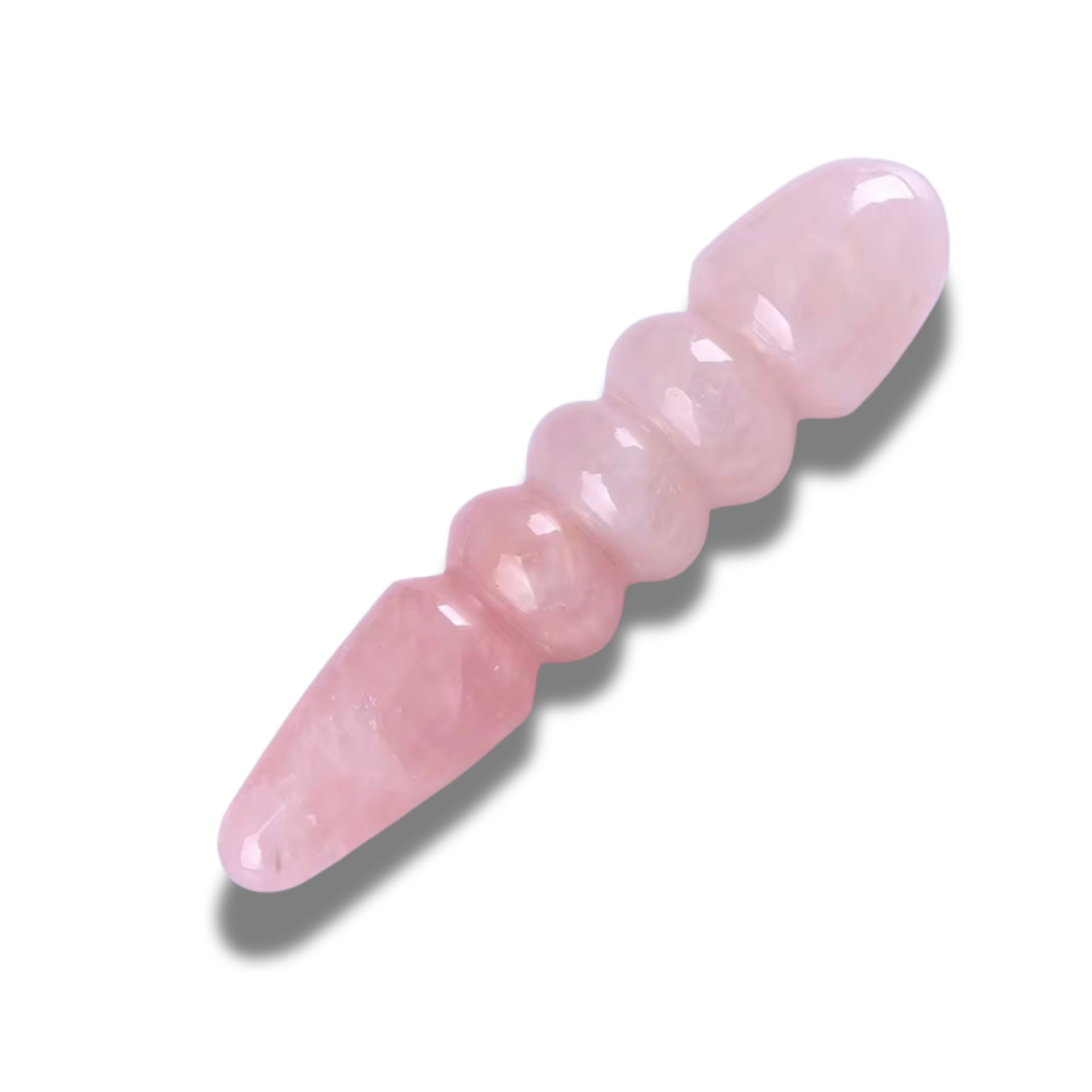 Glossy rose quartz pleasure stone